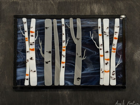 Anik Fortin Black and Grey Birch 12X9 Inches