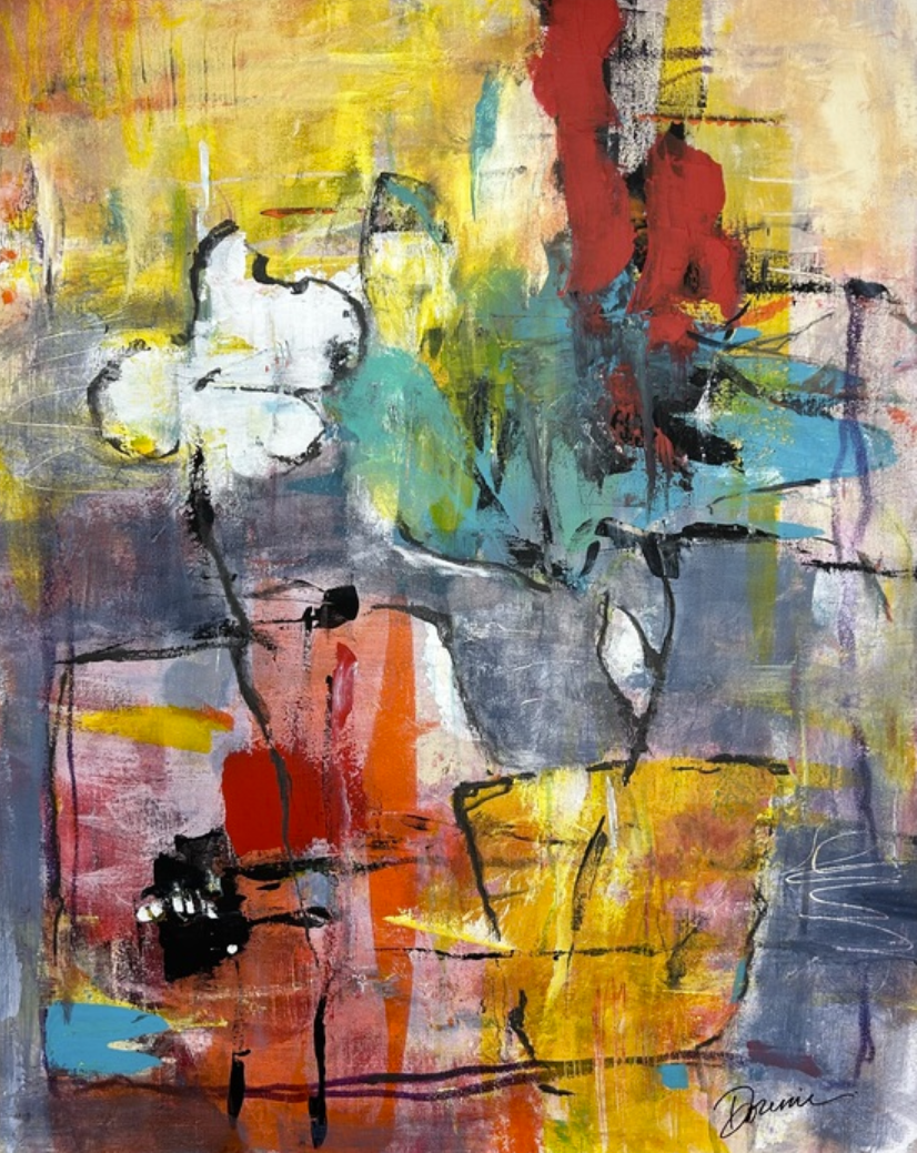 Dorene Ribotsky Untitled 1 Acrylic and tempera on canvas 30X24 Inches.