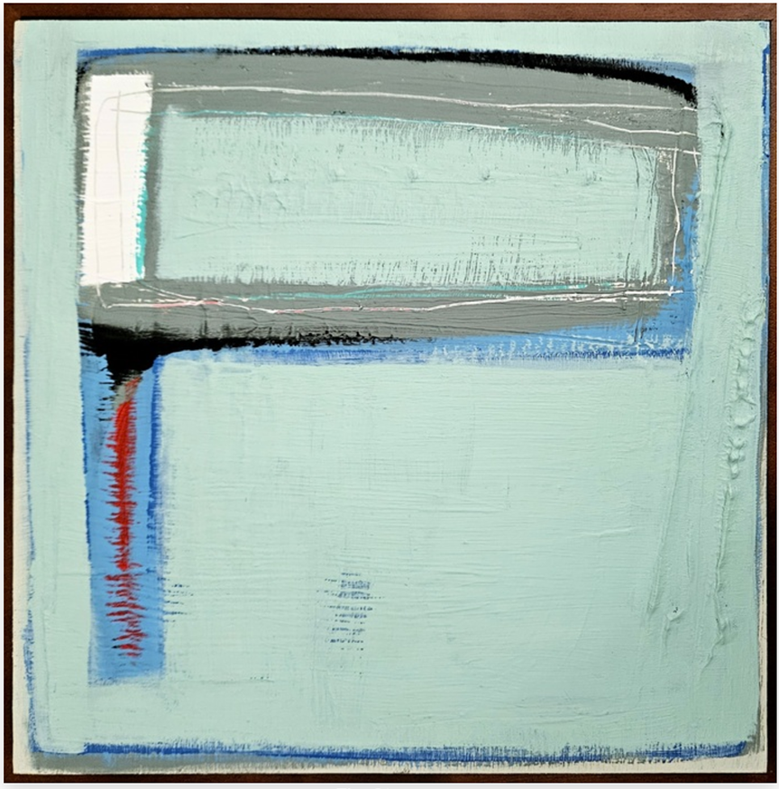 Beyond Words Rochelle Fainstein The Stranger Acrylic On Board 10X10 Inches.