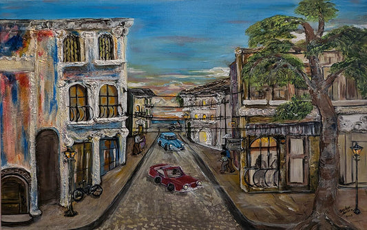 Carolina Santos Calle de los tiempos dorados 36X24 Inches