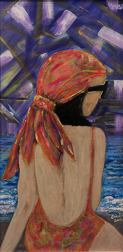 Carolina Santos Diva en El Mar 12X24 Inches