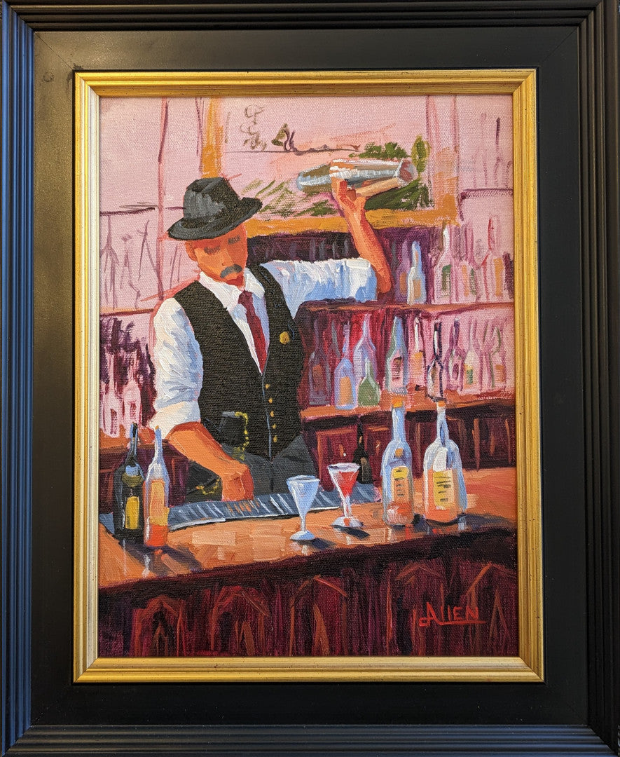 David Allen Martini Time 9X12 inches