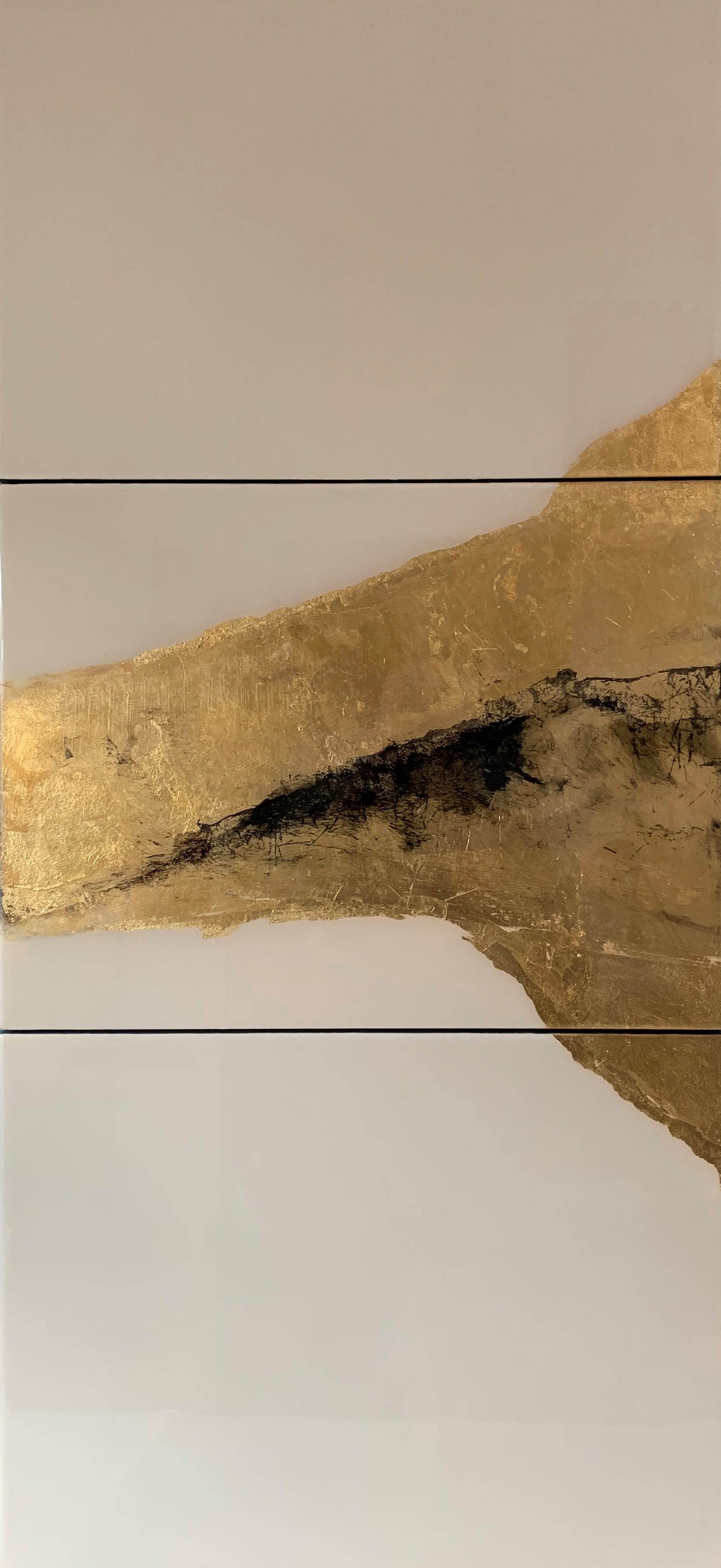 Dick Lawson UNTITLED triptych Mixed Media 54x24 Inches.