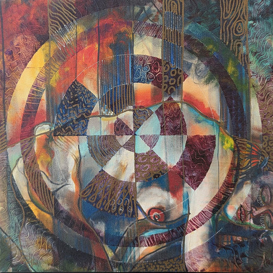 Gideon, SQUARE FOOT TARGET #01, Giclee on canvas 12X12 Inches