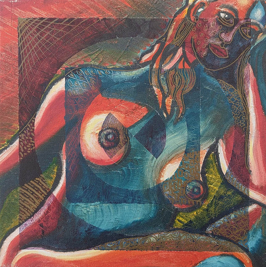 Gideon, SQUARE FOOT TARGET #12, Giclee on canvas 12X12 Inches