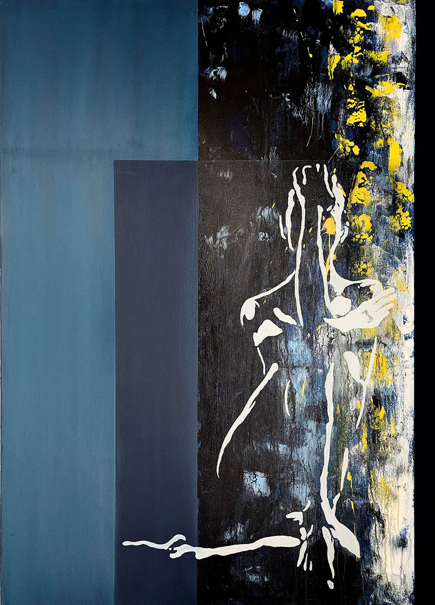 Katherine Orjuela INNER SILENCE Acrylic on canvas 36X48 inches.