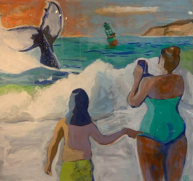 Kimberleigh Wood Whale Watching Dana Point 37''X37''