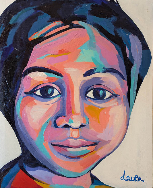 Laura ARETHA Acrylic on canvas 34X42 Inches