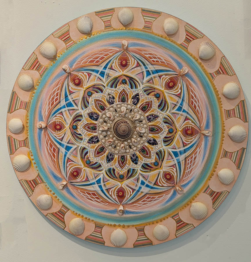 Marion Maenner JOY Mixed Media 20 Inches Diameter.