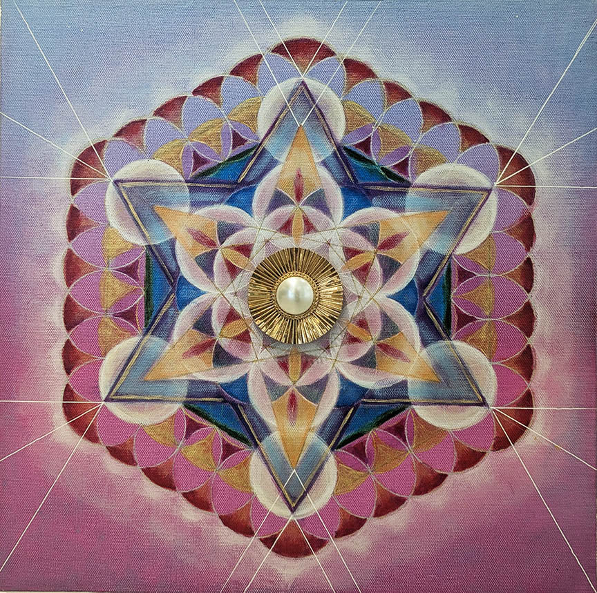 Marion Maenner TRUTH Mixed Media 16X16 Inches.