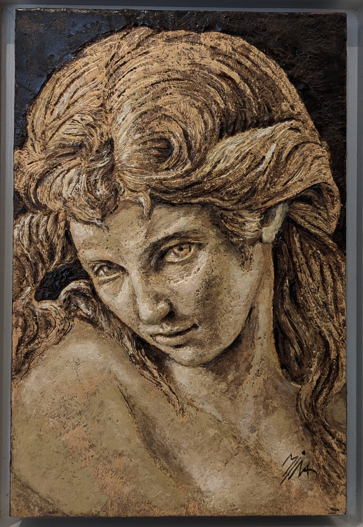 Mena Magdy golden girl 15X21 inches