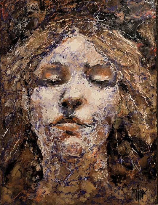 Mena Magdy Dream Encaustic (Heated wax) on Board 15X21 Inches