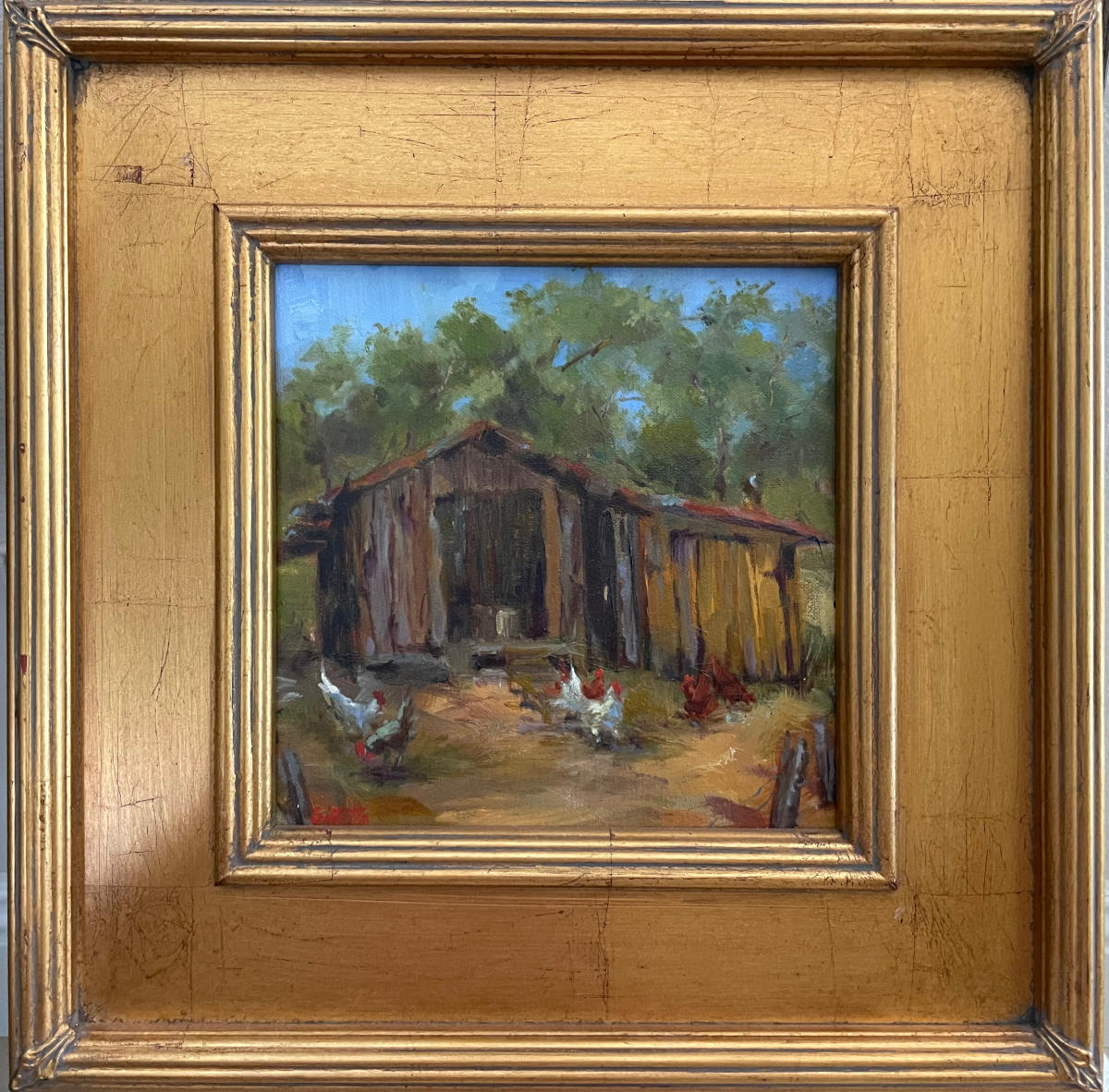 Michelle Gillette WORKING GIRLS 8x8 Inches, Oil on Canvas board