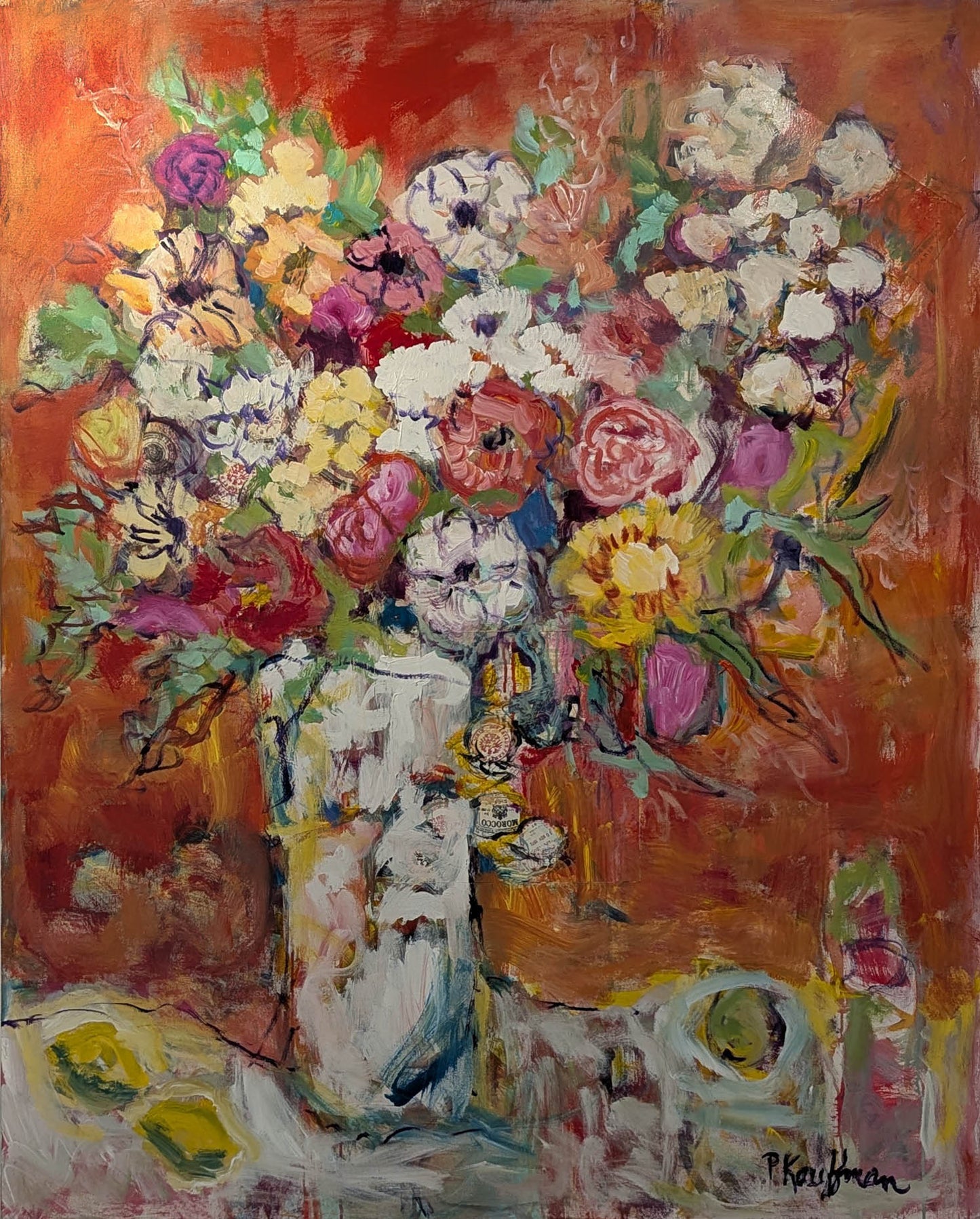 Paul Kauffman, Mandarin Sunset, 60X48 Inches.