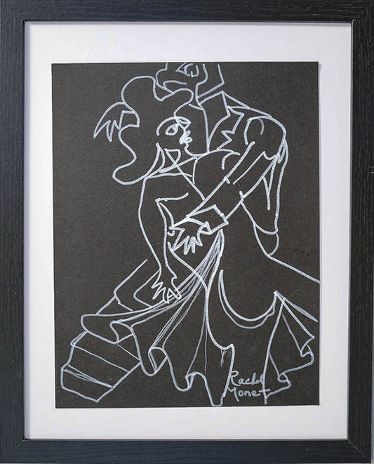Rachel Monet Swept Away        Acrylic Drawing on Paper    8.5x11 Unframed         11x14 Framed