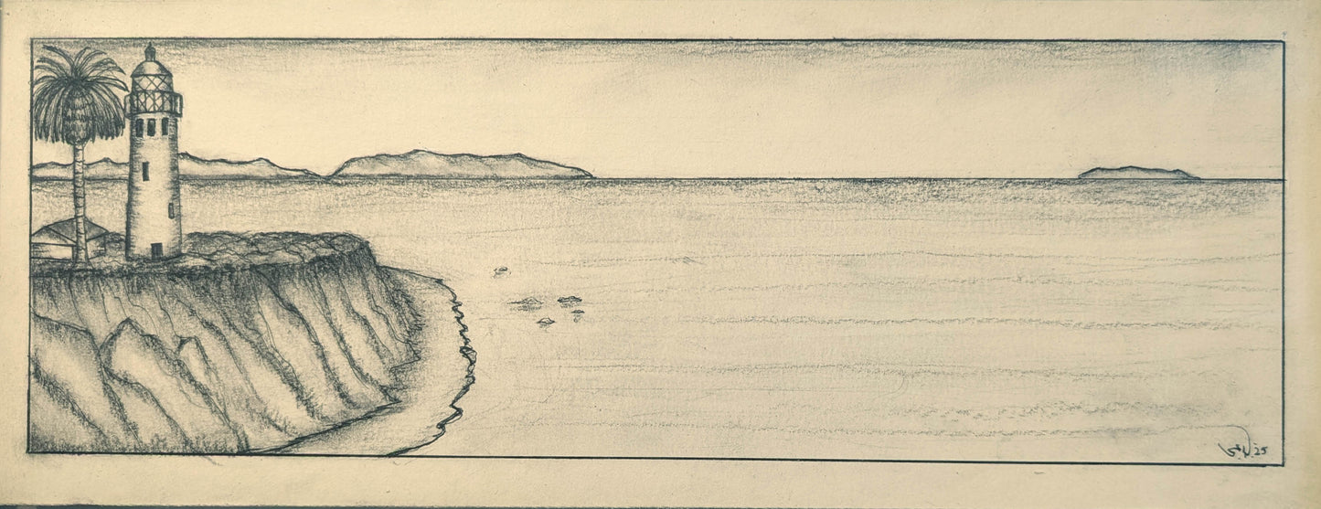 Spencer Wile 8 Charcoal on Bristol Vellum 7X13 inches.