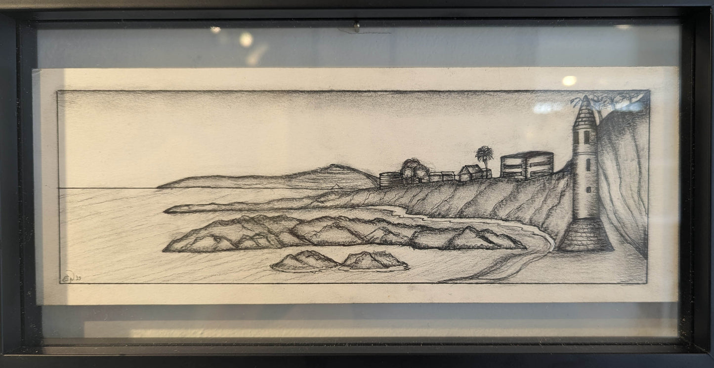 Spencer Wile 9 Charcoal on Bristol Vellum 7X13 inches.