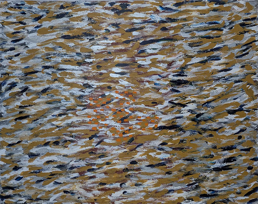 Vero Auclaire, Gentle Water- Deep Sweem, 22X28 Inches