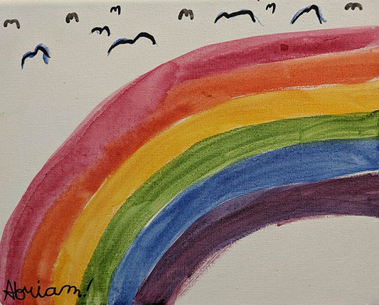 Diego Abriam Rivera Rainbow 9x8 inches