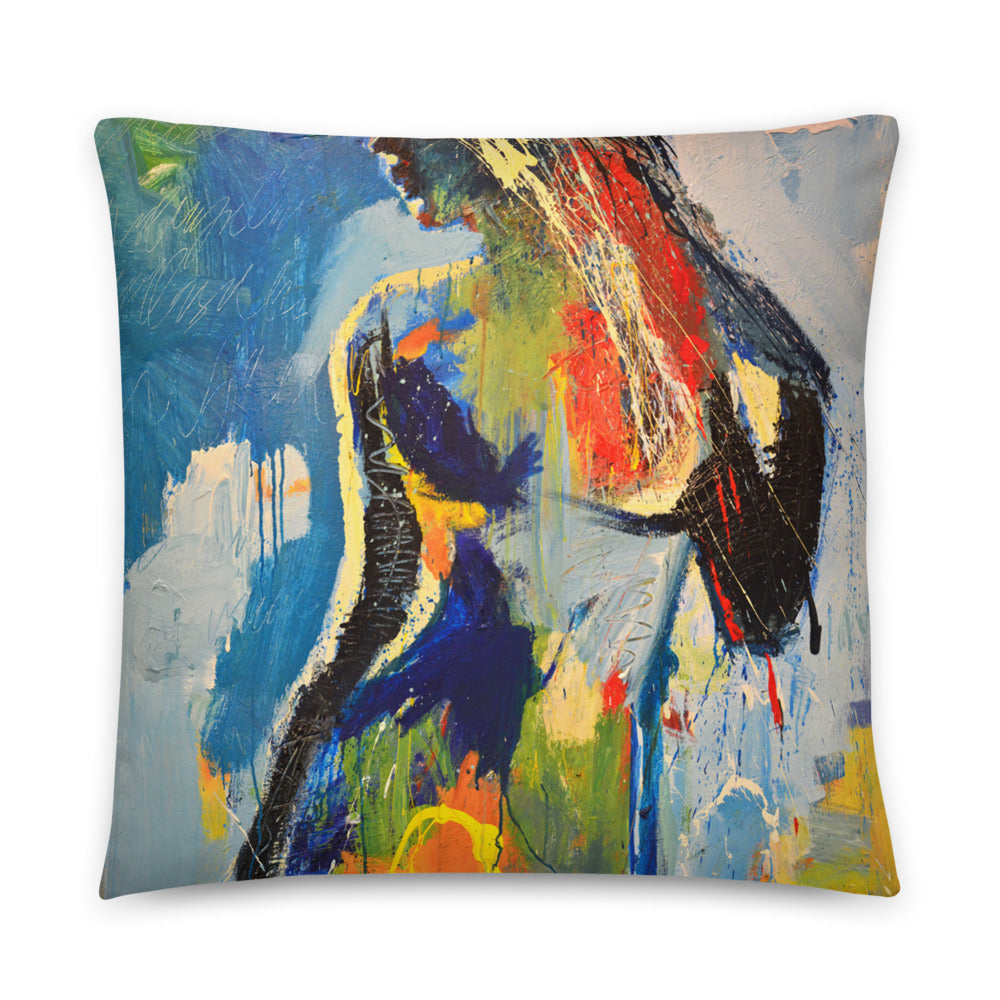 Mystic Blue Standing Throw Pillow