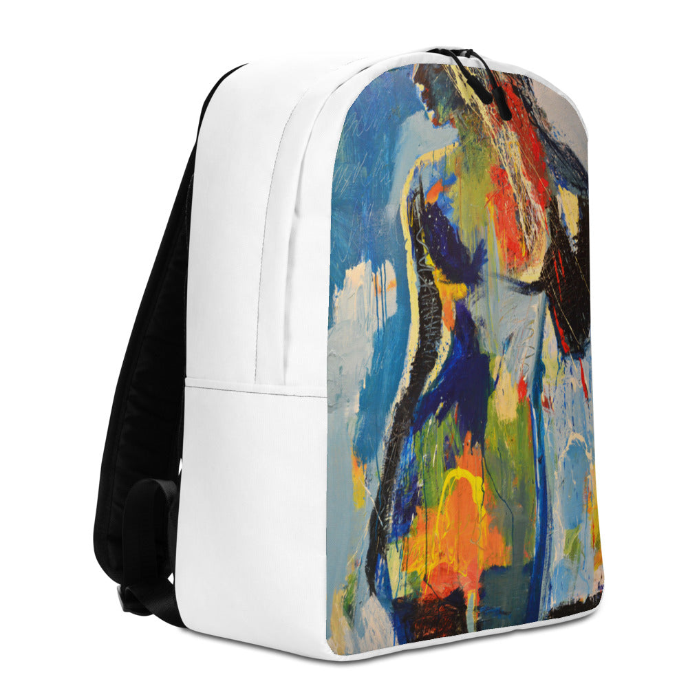 Mystic Blue Standing Minimalist Backpack