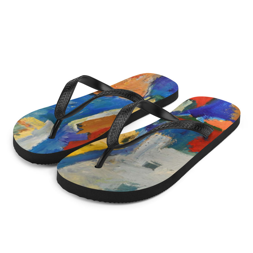 Red Land Flip-Flops