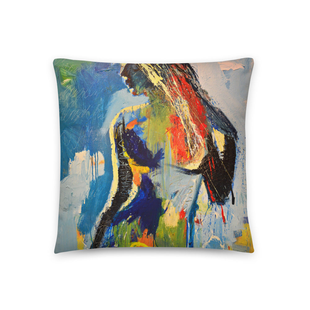 Mystic Blue Standing Throw Pillow