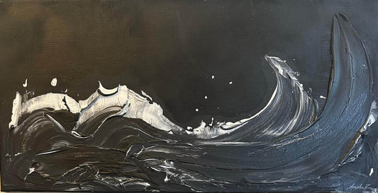 Angela Sajic Wave 12X24 Inches  Acrylic On Canvas.