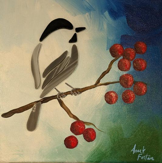 Anik Fortin Cheeky Chickadee 8X8