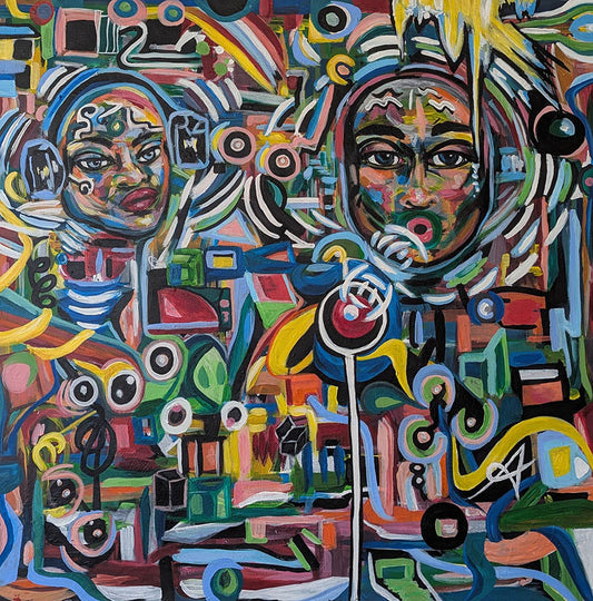 Anna Liberman MUSIC IS EVERYTHING Acrylic on Canvas 36X36 inches $8800.00 minimum bet