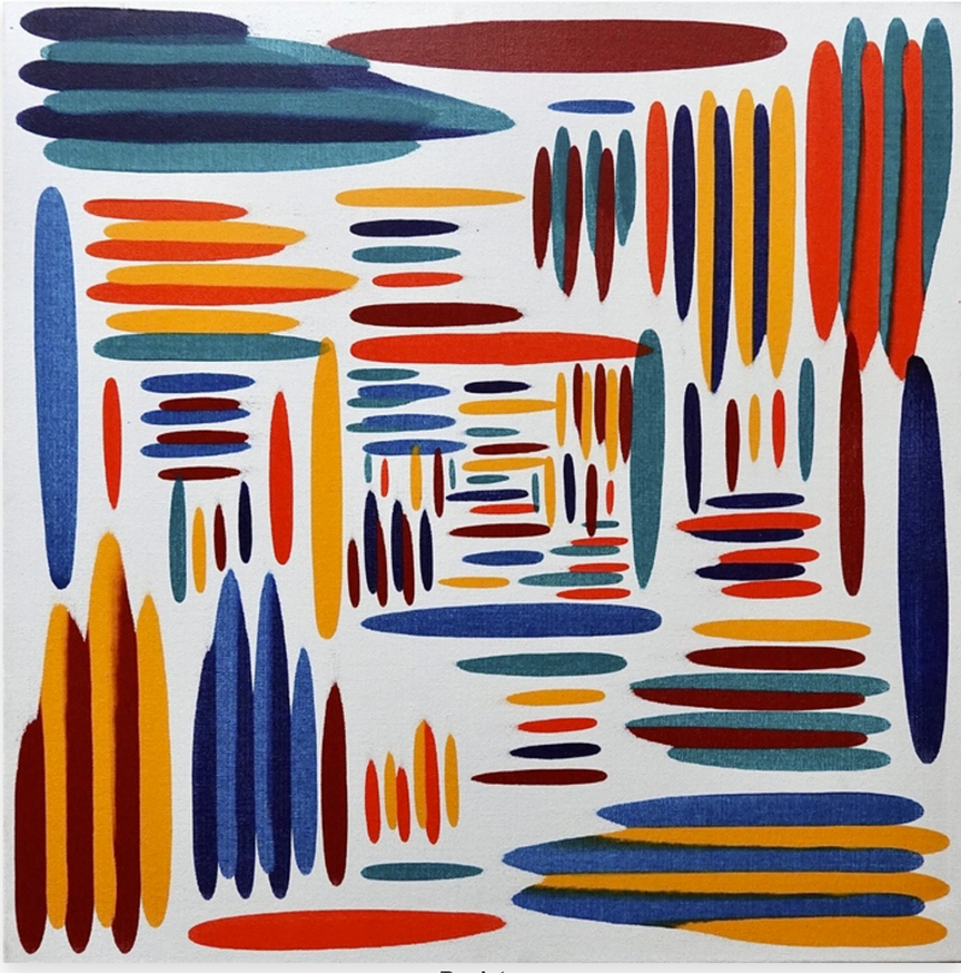Kristen Katchadourian REGISTER Acrylic On Canvas 24X24 Inches.