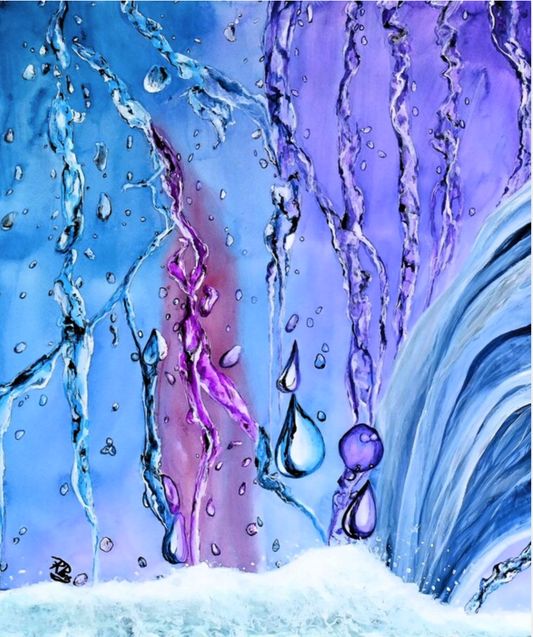 Raymond Perez Water movements. Watercolor on paper 19.5X16.5 Inches.