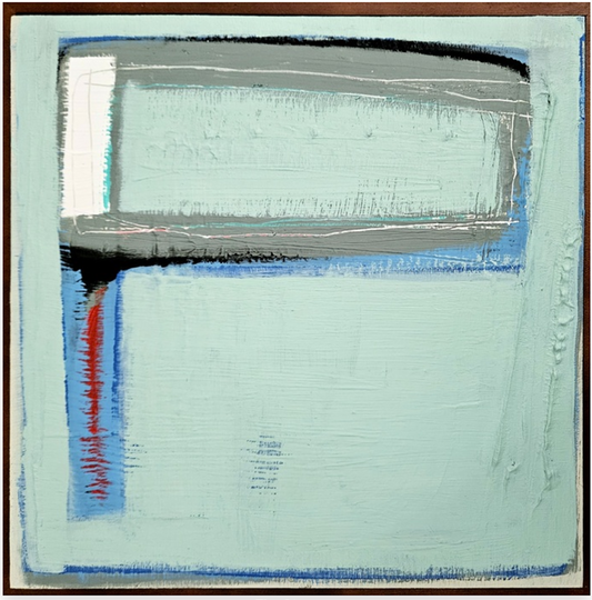 Beyond Words Rochelle Fainstein The Stranger Acrylic On Board 10X10 Inches.