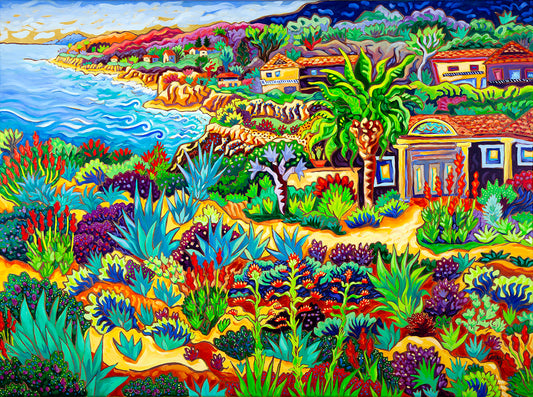 Cathy Carey  TEMPLE OF THE SUN Oil on Canvas 40X30 Inches.