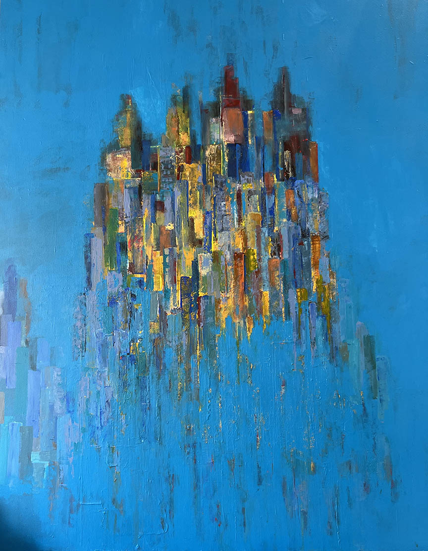 Dick Lawson CAMELOT 1959 Mixed Media 48x36 Inches.