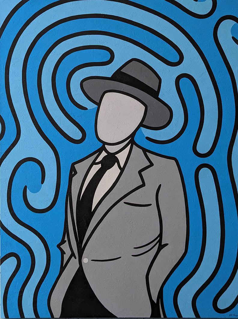 JD Cruz OL' Blue Eyes 36X48 inches