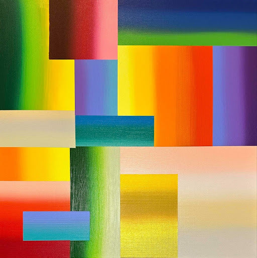 Joshua Klur PRISMATIC 3 Acrylic On Canvas 20X20 Inches.