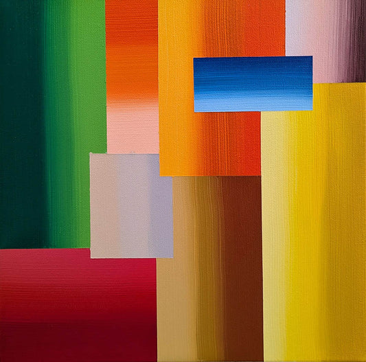 Joshua Klur PRISMATIC 8 Acrylic On Canvas 14X14 Inches.