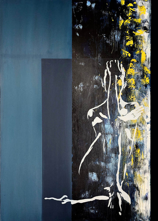 Katherine Orjuela INNER SILENCE Acrylic on canvas 36X48 inches.