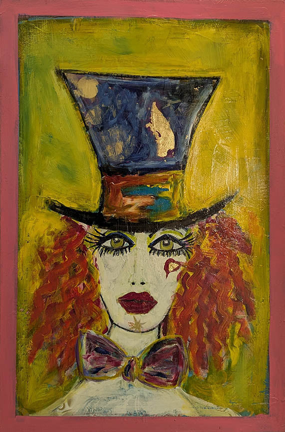 Lupe Dolan Circus Muse Acrylic on Canvas 18X24 Inches.