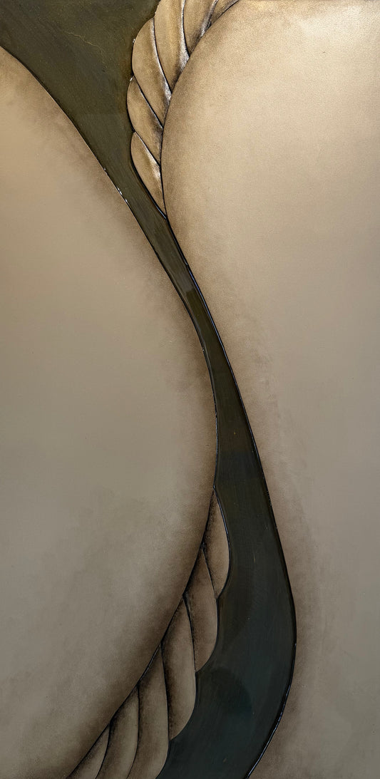 Lynn Dodge REFLECTION VI Mixed media on Board, 18X36 Inches.