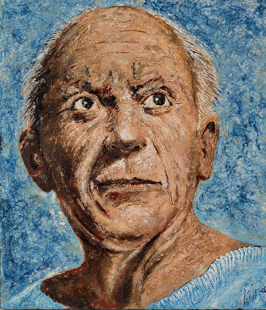 Mena Magdy PICASSO Encaustic 14X16 Inches.