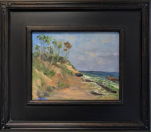 Michelle Gillette HIGH TIDE Oil on wood board  8x10 Inches.
