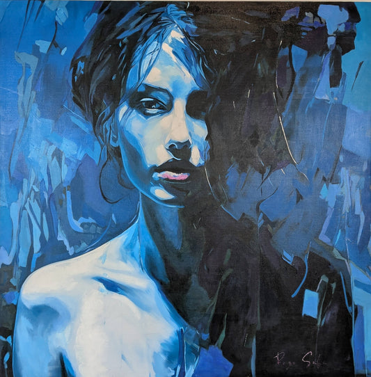 Reza Safa The blue 28X30 Inches