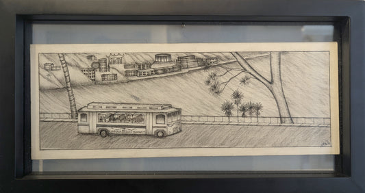 Spencer Wile 5 Charcoal on Bristol Vellum 7X13 inches.