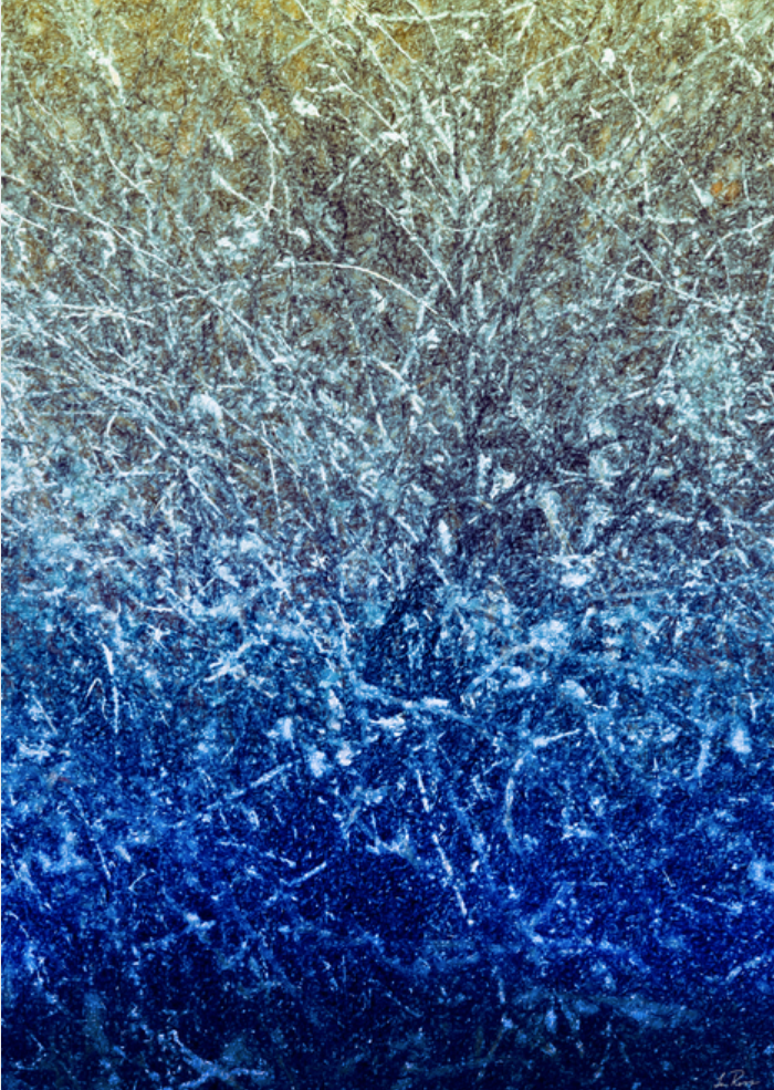 Your Truth Lu Ross OCEAN DEPHS Mixed Media-Abstract Nature Photography 20X30X2 Inches.