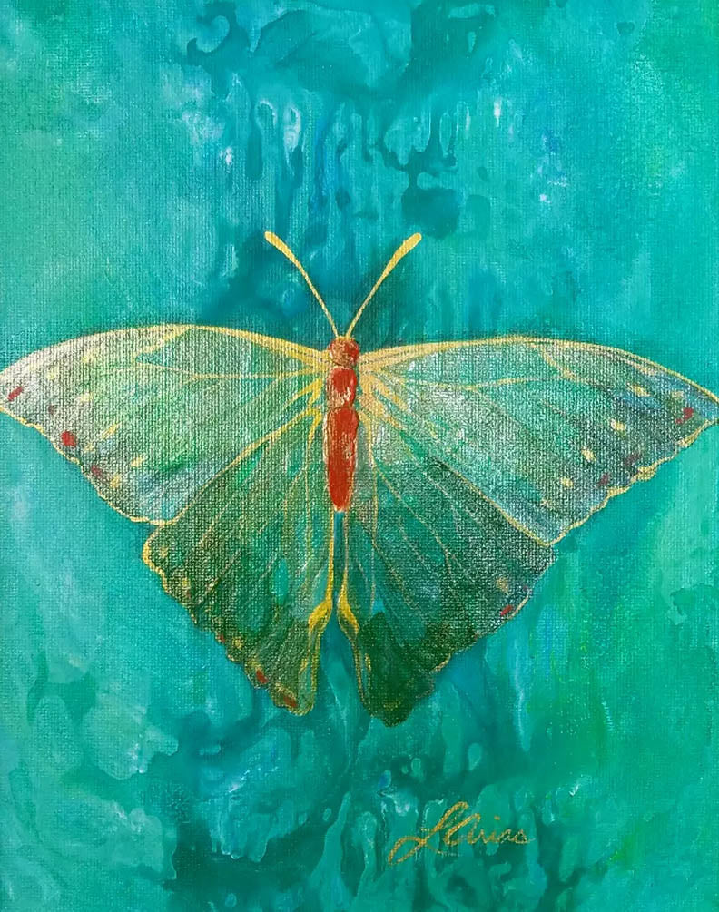 Lori Arias Green Butterfly,